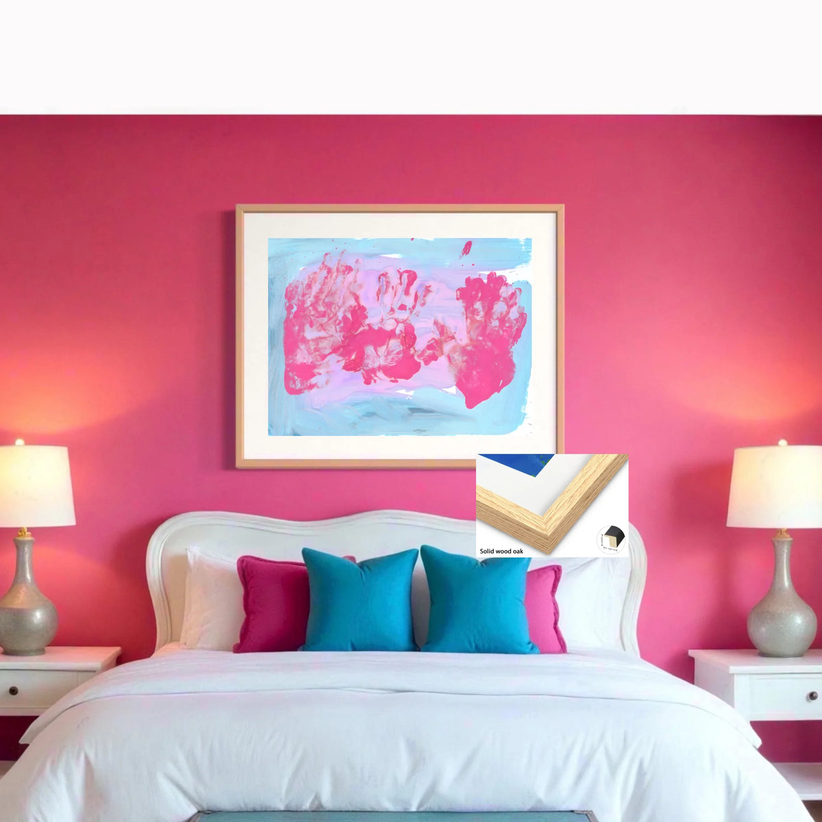 Solid wood oak square