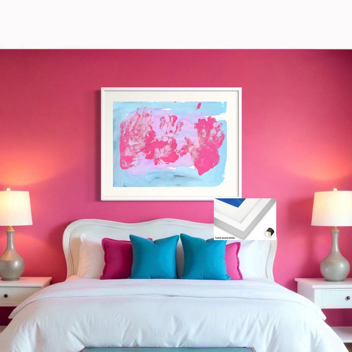 Solid wood white square