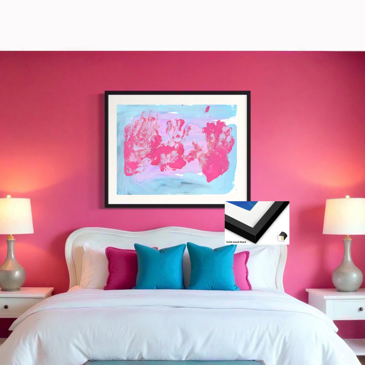 Solid wood black square copy