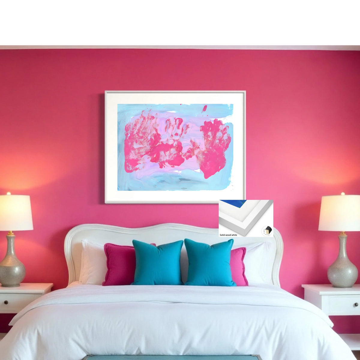 Solid wood white square 0.75x1.125