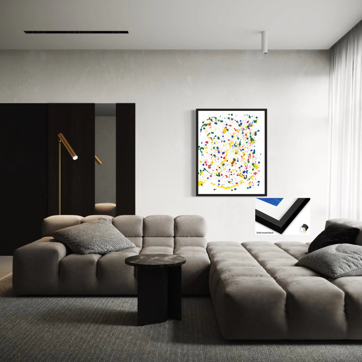 Solid wood black 1.25