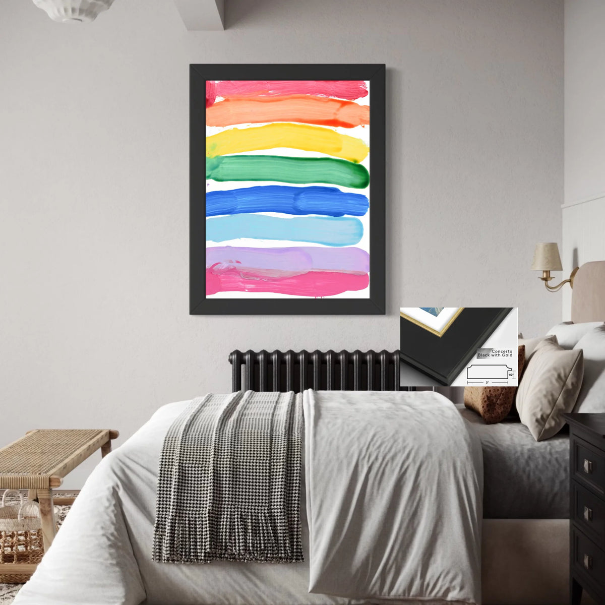 Concerto black with gold 3x1_R3to4_30x40in