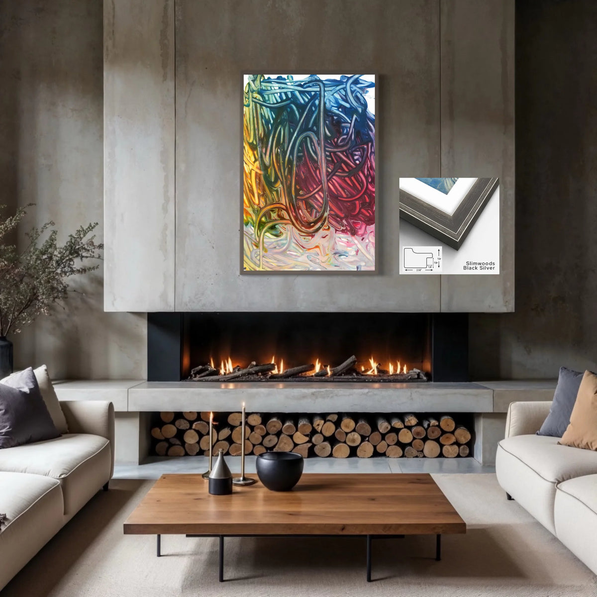 Canvas regular_slimwood black silver_1.1x0.75_30x45in