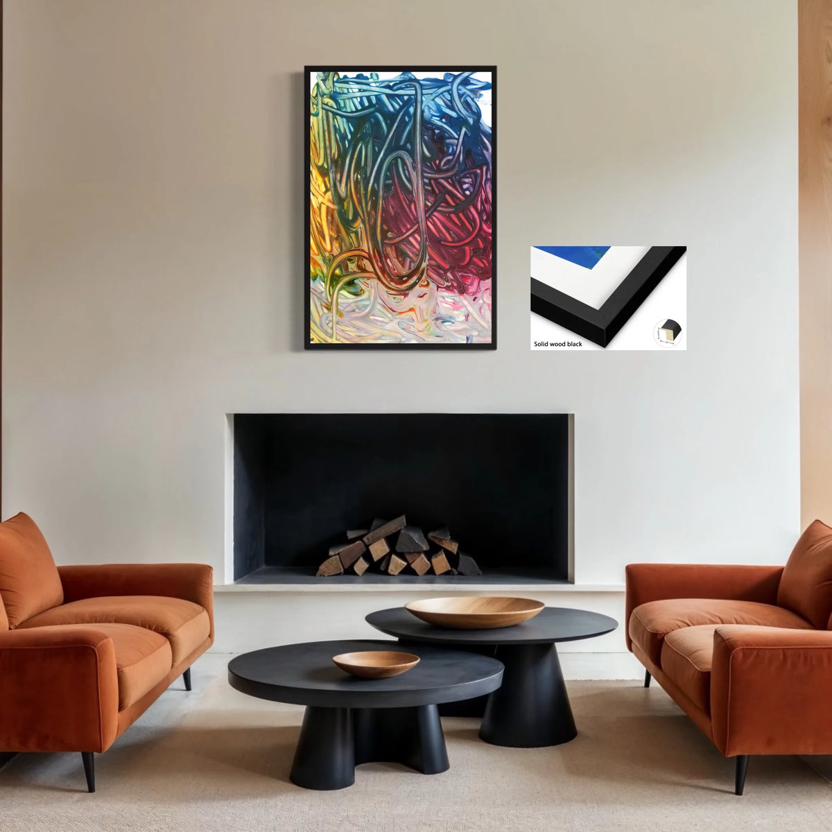 Canvas regular_solid wood black_1.25x0.875_30x45in