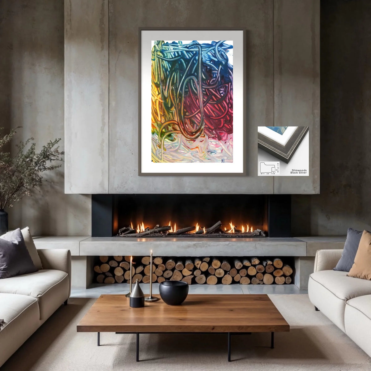 Paper print_regular_slimwood black silver_white matt 4%22_1.1x0.75_30x45in