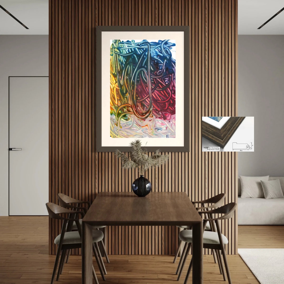 Paper prints_Plein air espresso_30x45 in_off white matt 4%22_2.56x1