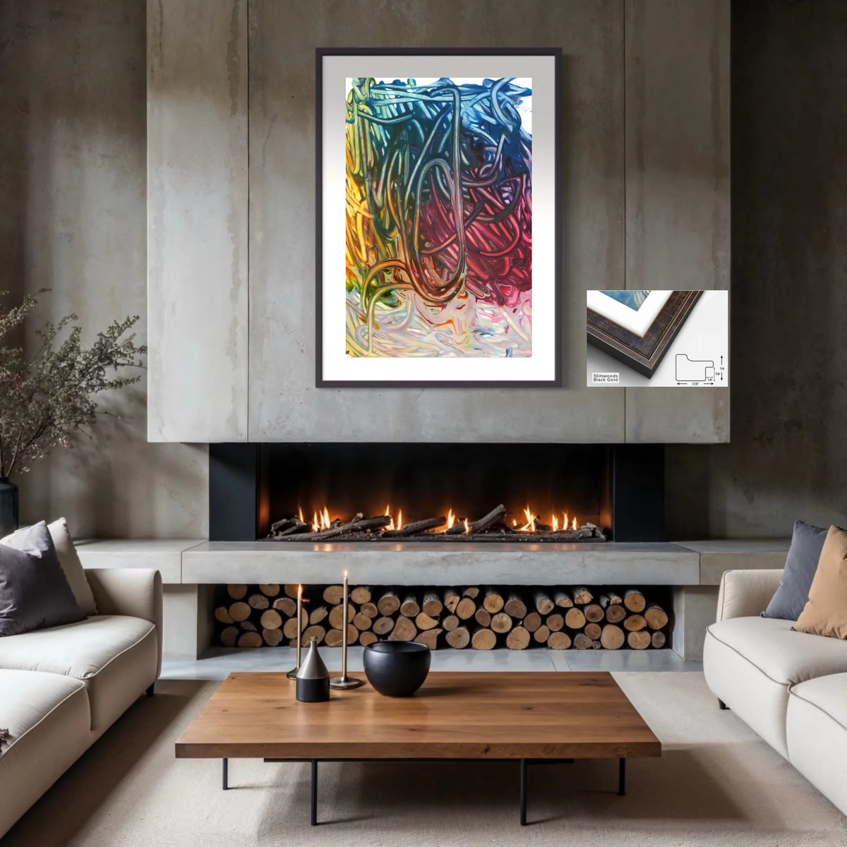 Paper print_regular_slimwood black gold_white matt 4%22_1.1x0.75_30x45in