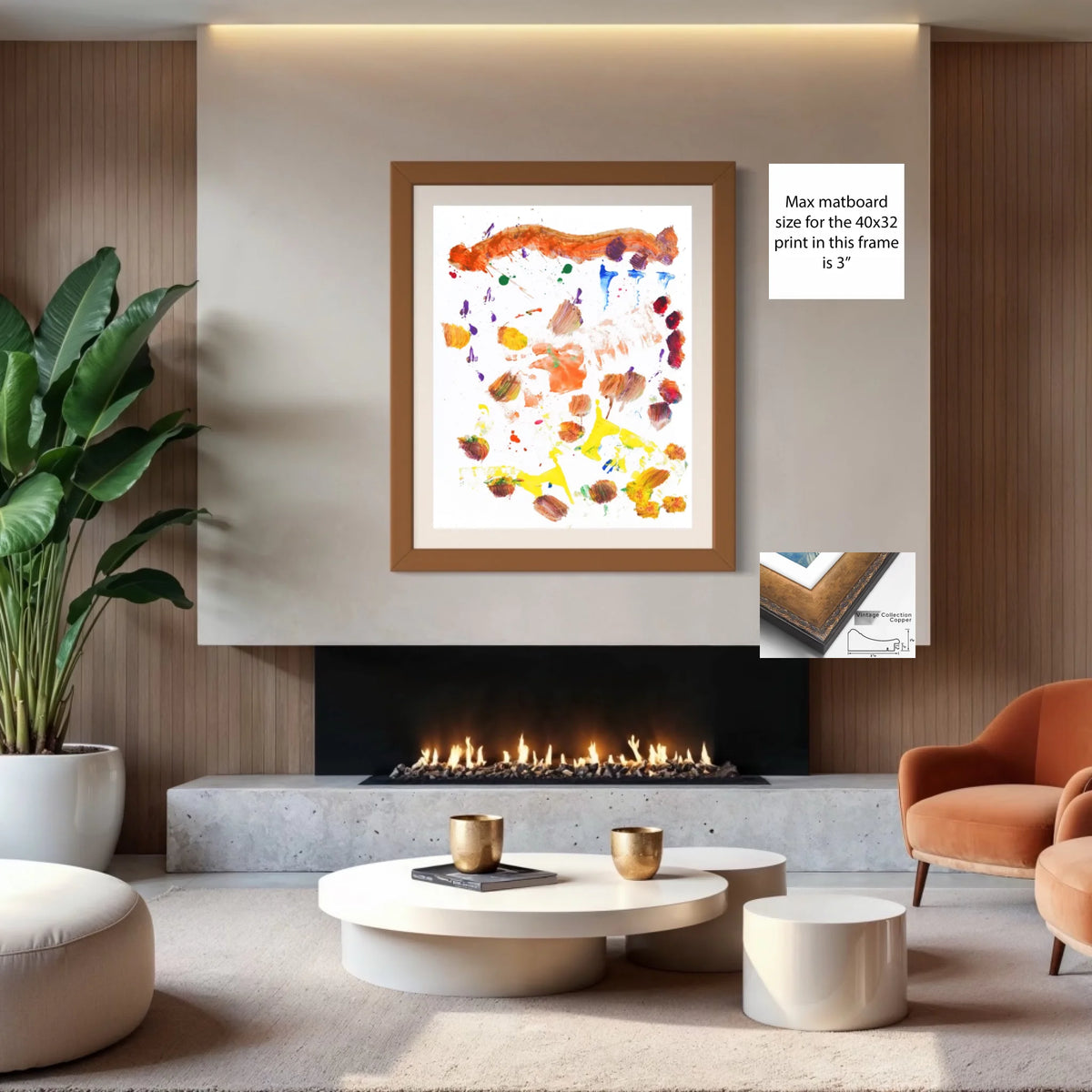 Paper print_Vintage copper_off white mat 3%22_3.25x1.375_36x45in