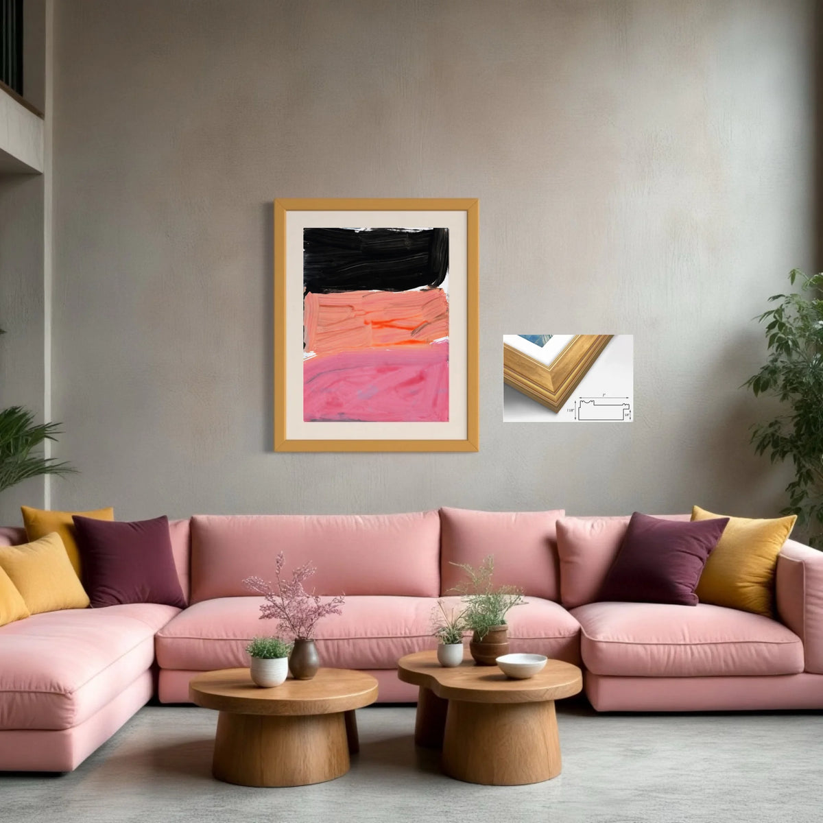 Paper prints_Plein air gold_off white matt 4%22_3x1_30x40in