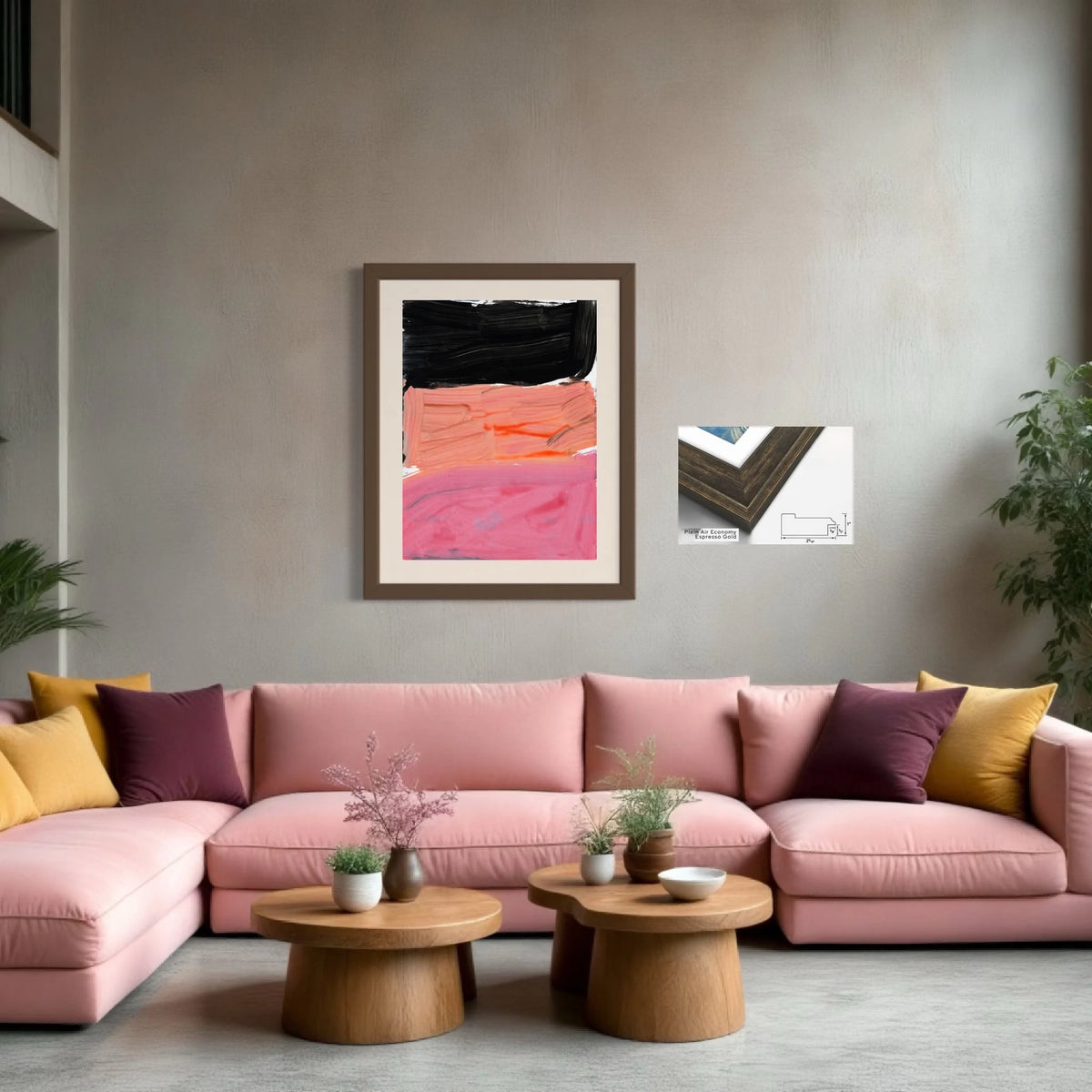 Paper prints_Plein air espresso_off white matt 4%22_2.56x1_30x40in