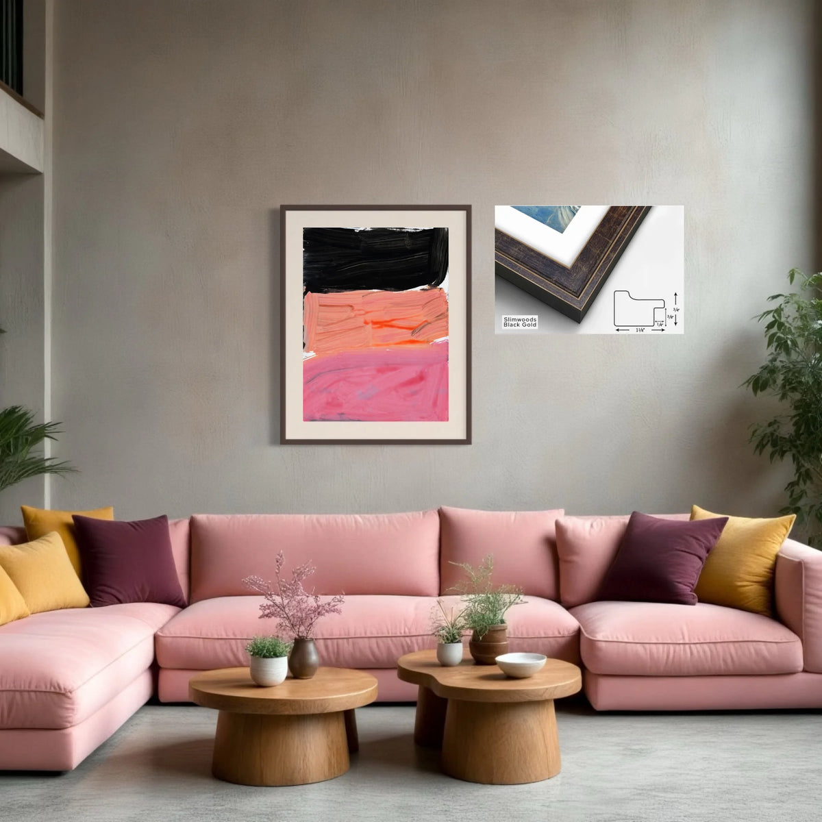 Paper prints_slimwood black gold_off white matt 4%22_1.125x0.75_30x40in