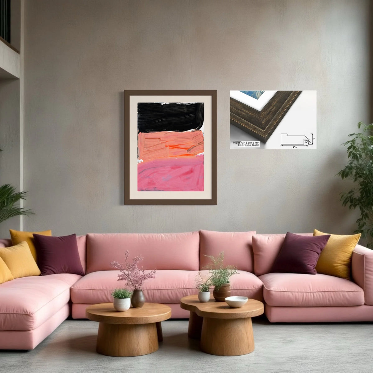 Paper prints_Plein air espresso_off white matt 4%22_2.56x1_30x40in