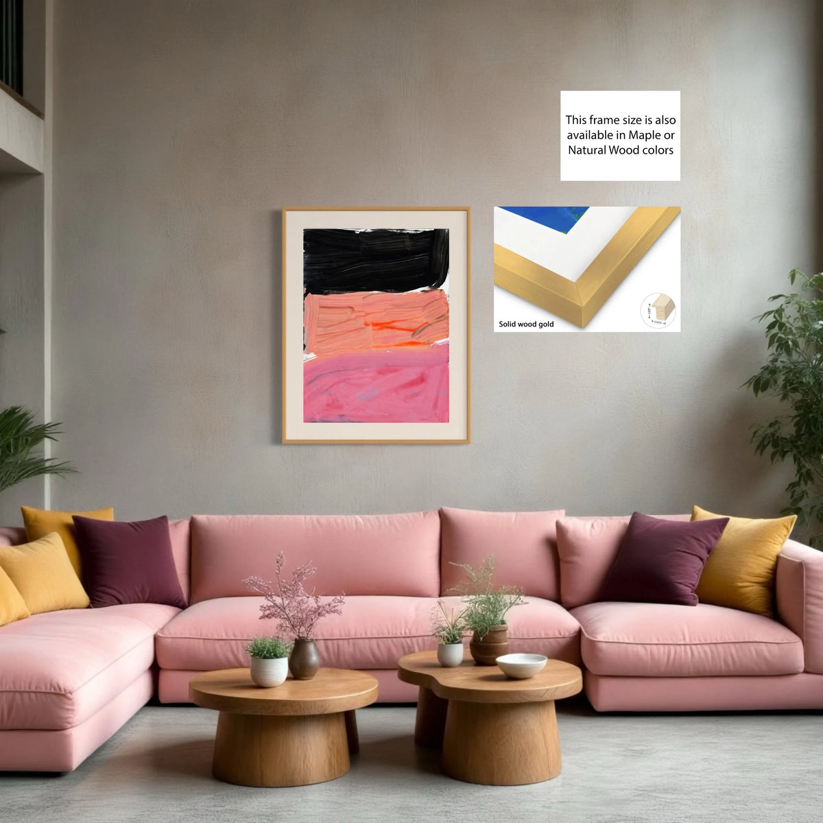 Paper prints_solid wood gold_off white matt 4%22_0.875x1.125_30x40in