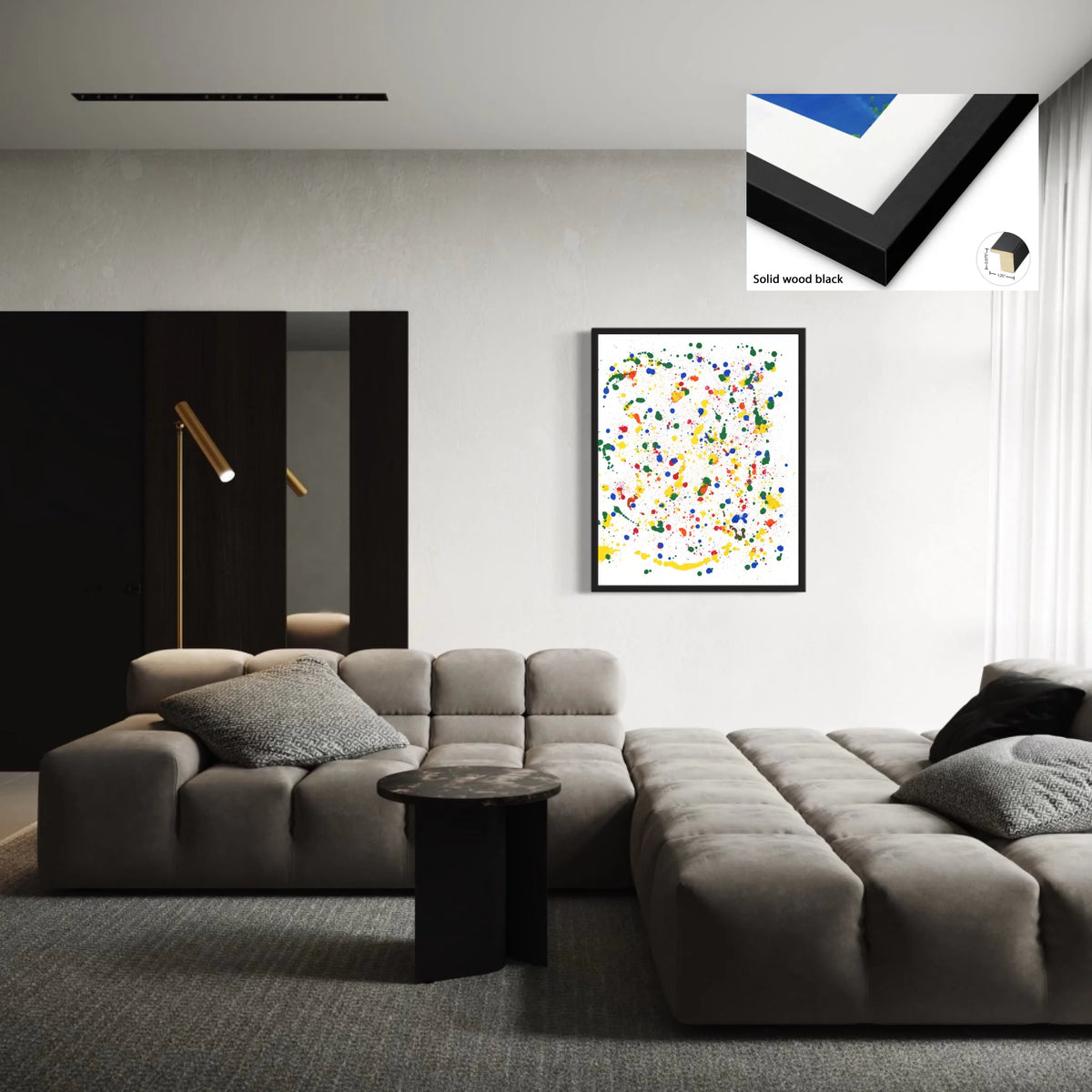 Solid wood black 1.25