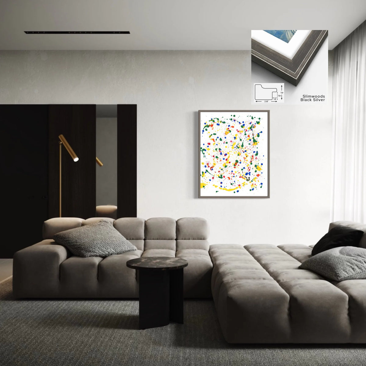 Slimwood Black Silver_36x45in