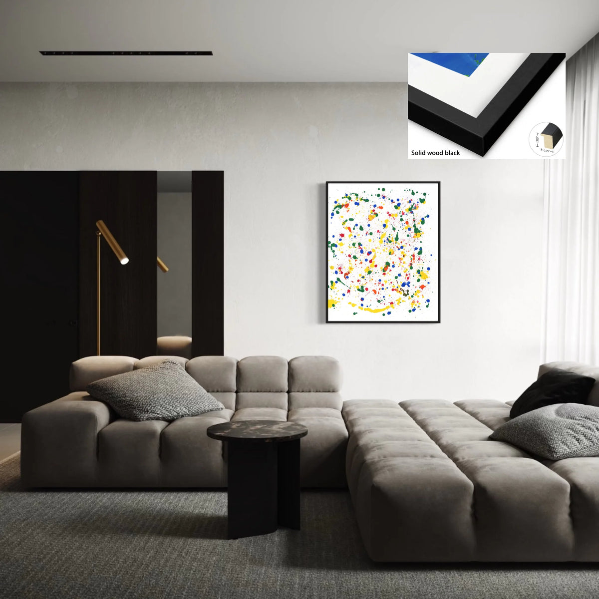 Solid wood black 0.75