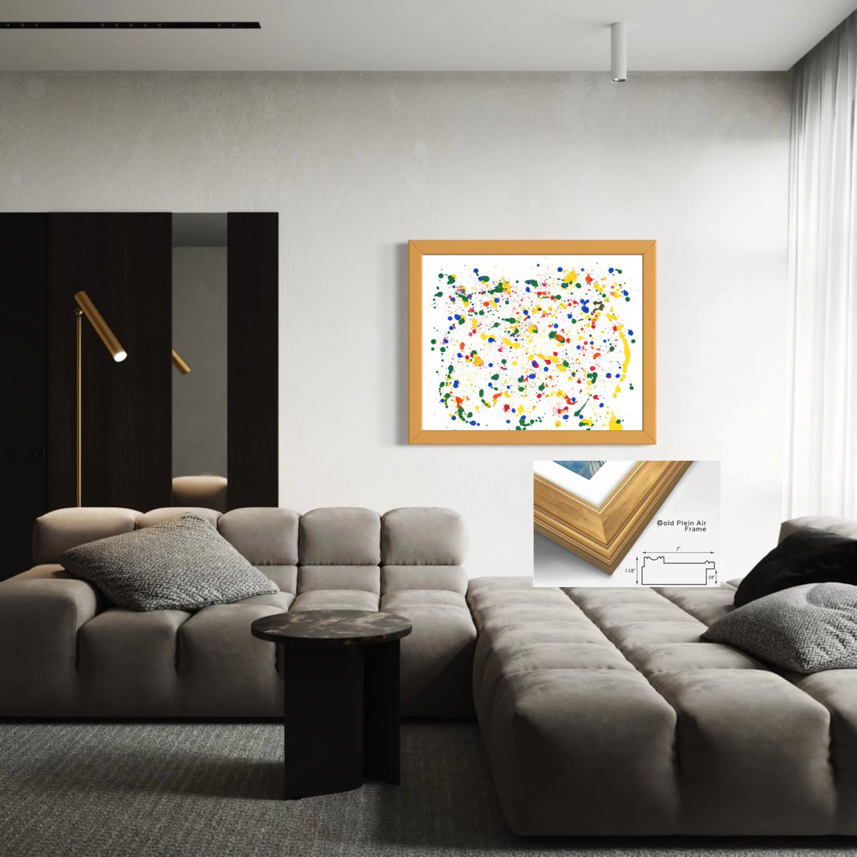 Framed canvas_Plein Air Gold_R 5 to 4_CP-45x36x0.75-PAE-3x1.125