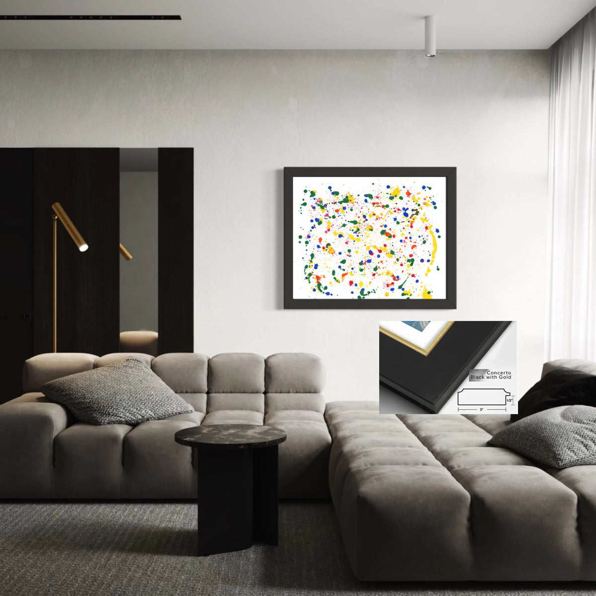 Framed canvas_Concerto Black God_R 5 to 4_CP-45x36x0.75-CBG-3x0.875