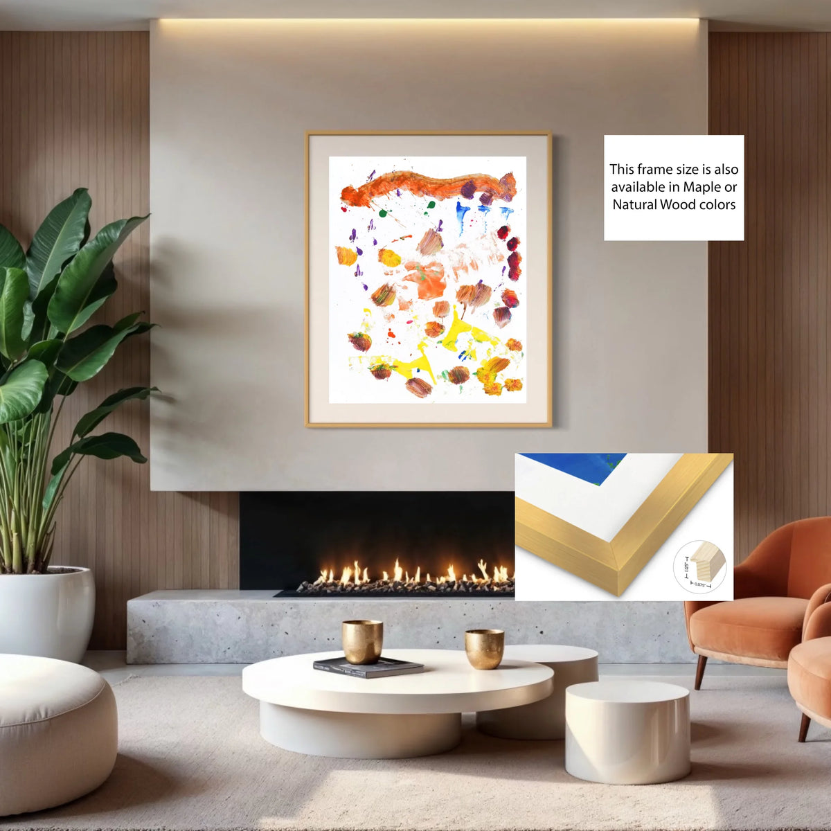 Paper print_Solid wood gold_off white mat 4%22_0.875x1.125_36x45in