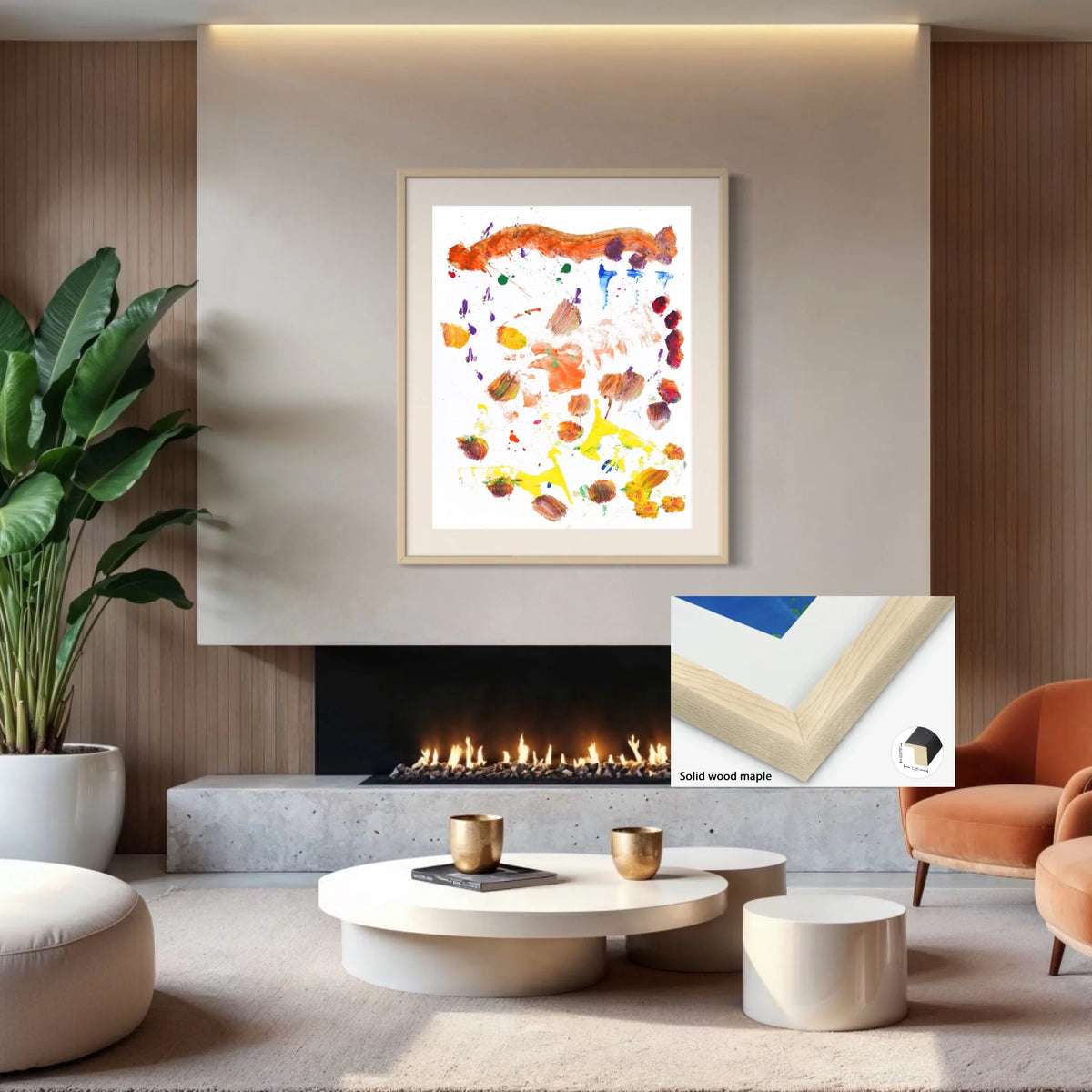 Paper print_Solid wood maple_off white mat 4%22_1.25 x 0.875_36x45in