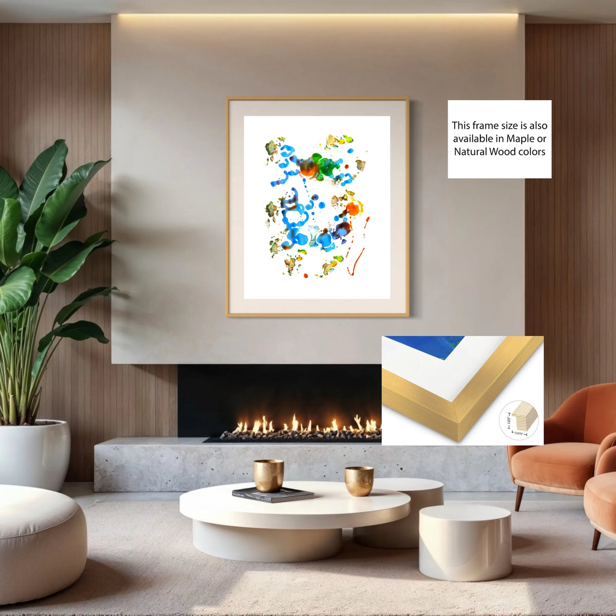Paper print_Solid wood gold_off white mat 4%22_0.875x1.125_36x45in