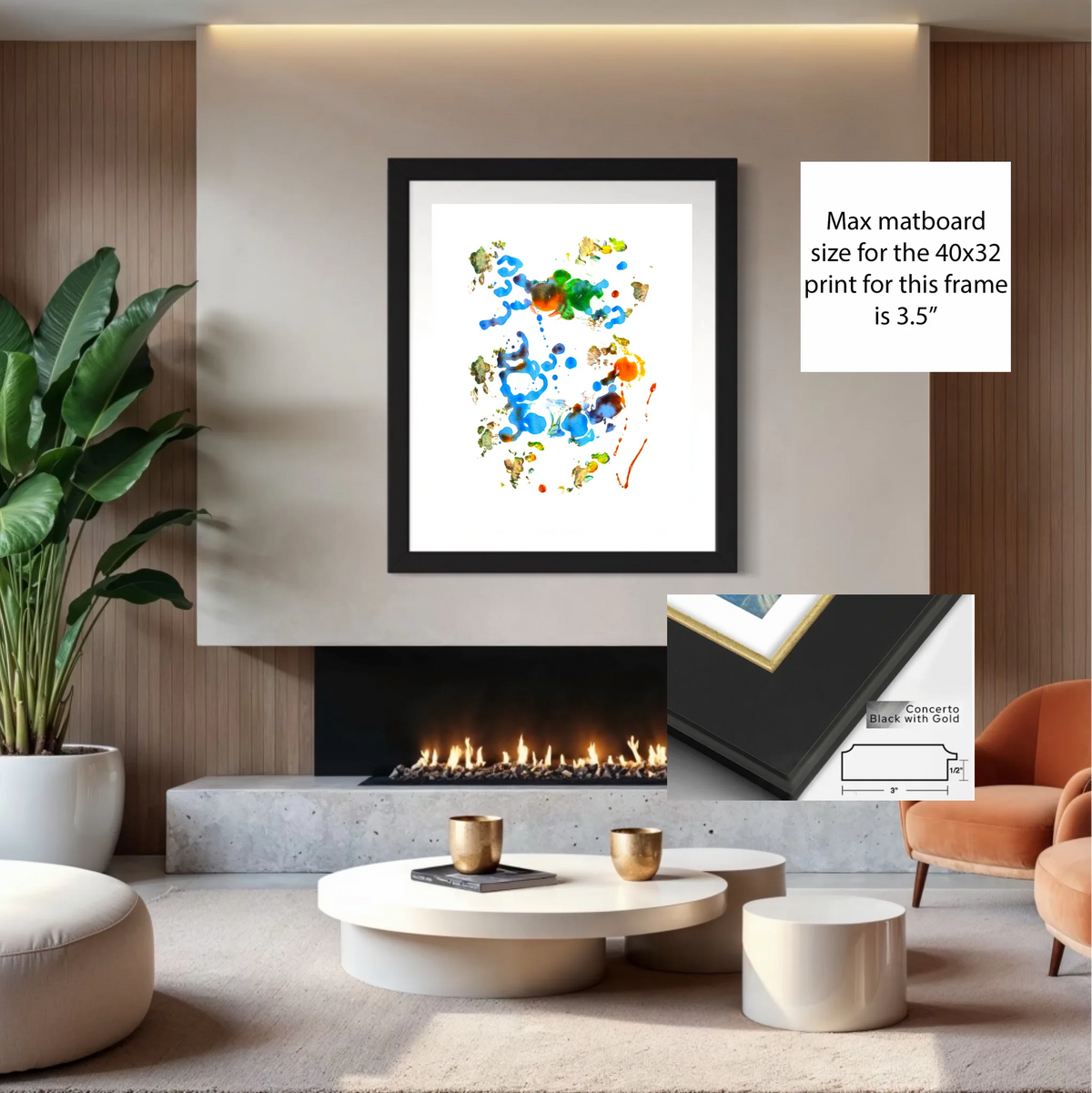 Paper print_Concerto Black_white mat 3.5%22_3x0.875_36x45in