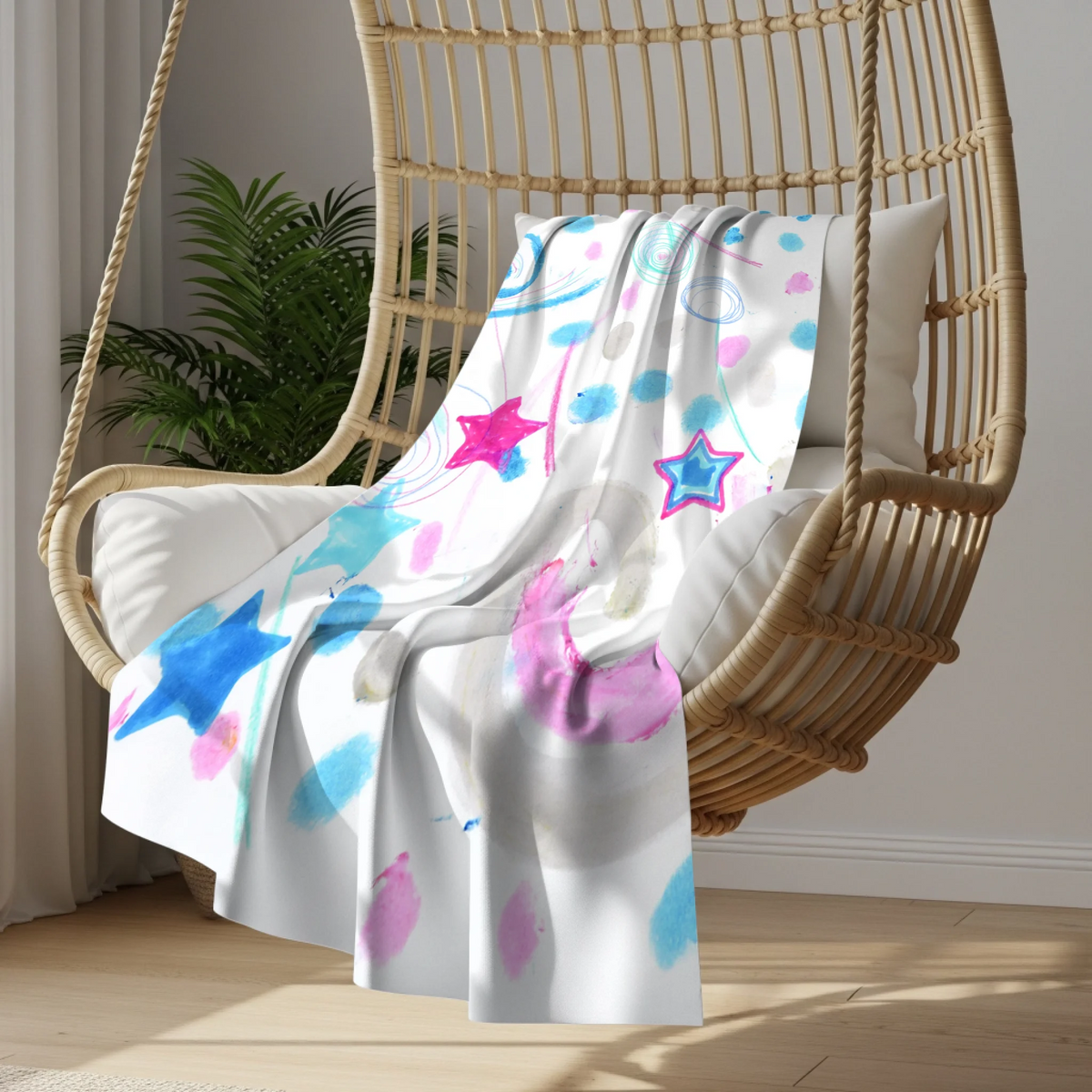 Hanging chair blanket mockup copy