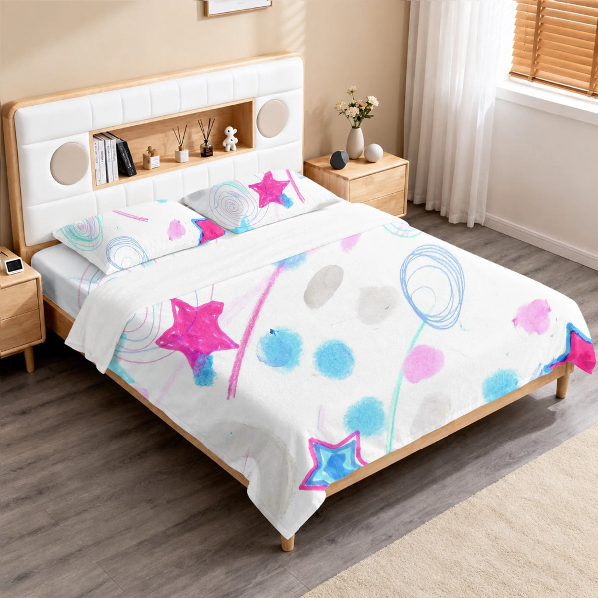 Bedding Set (Duvet cover, 2 pillow cases, and optional flat sheet), Customizable, Spring26