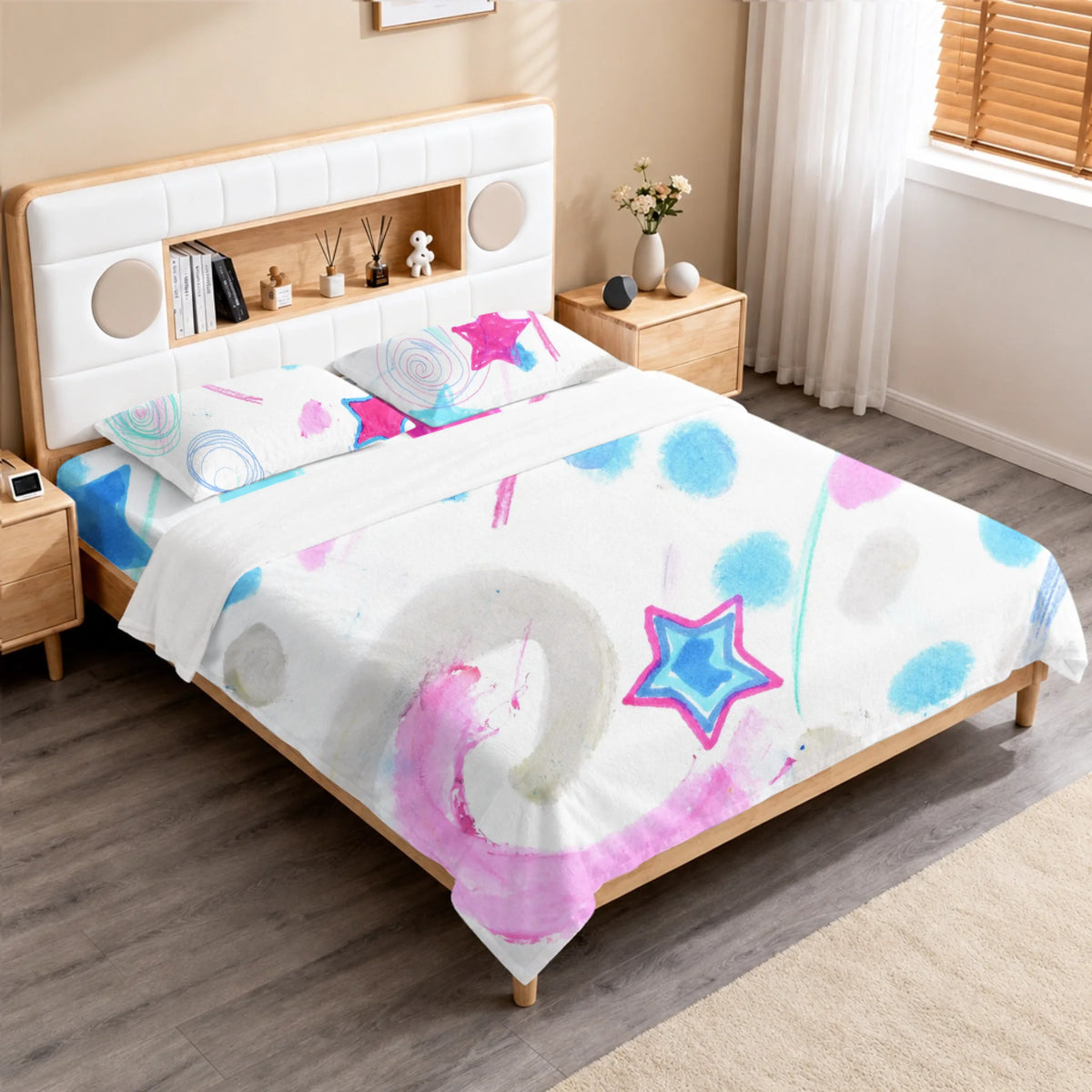 Bedding Set (Duvet cover, 2 pillow cases, and optional flat sheet), Customizable, Spring26