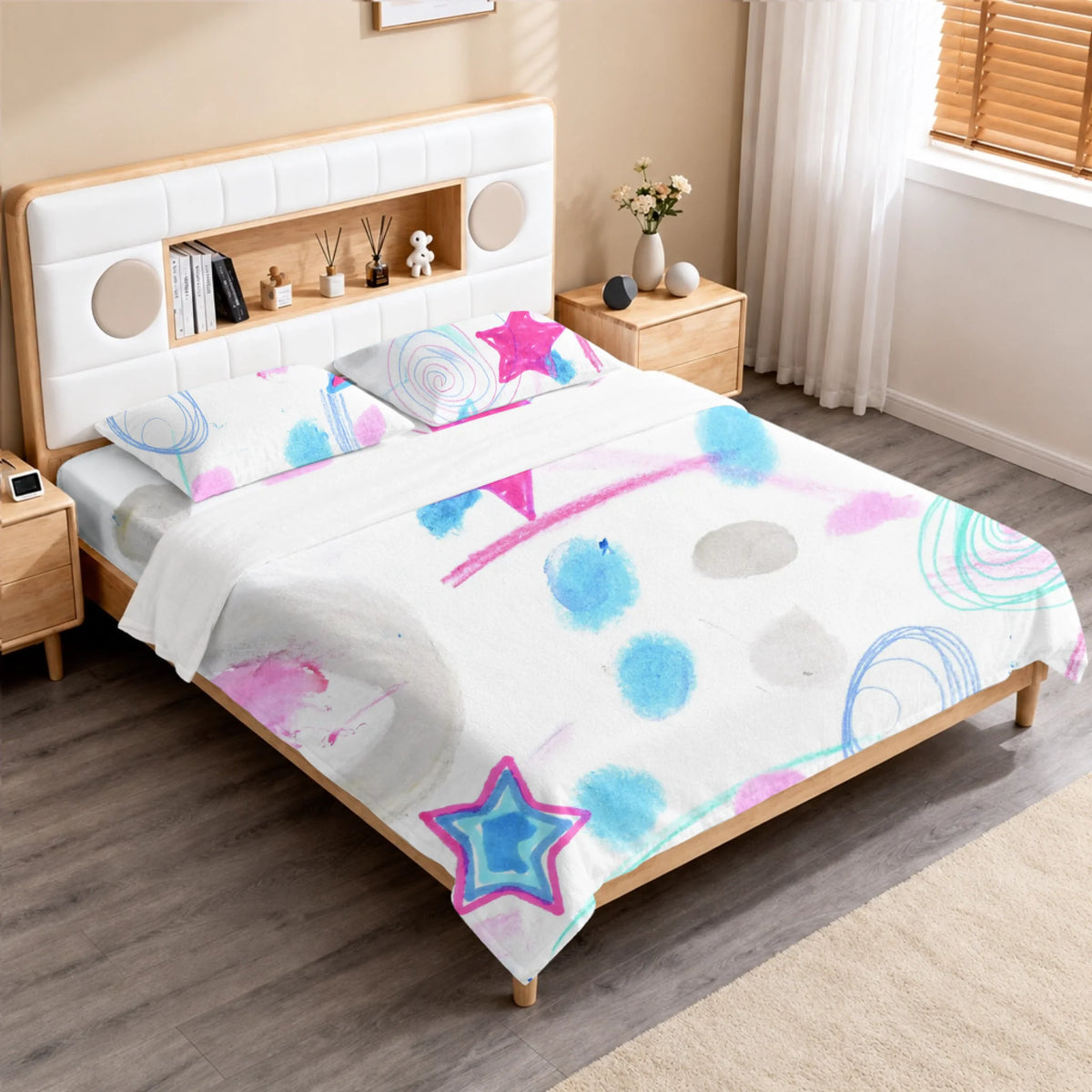 Bedding Set (Duvet cover, 2 pillow cases, and optional flat sheet), Customizable, Spring26