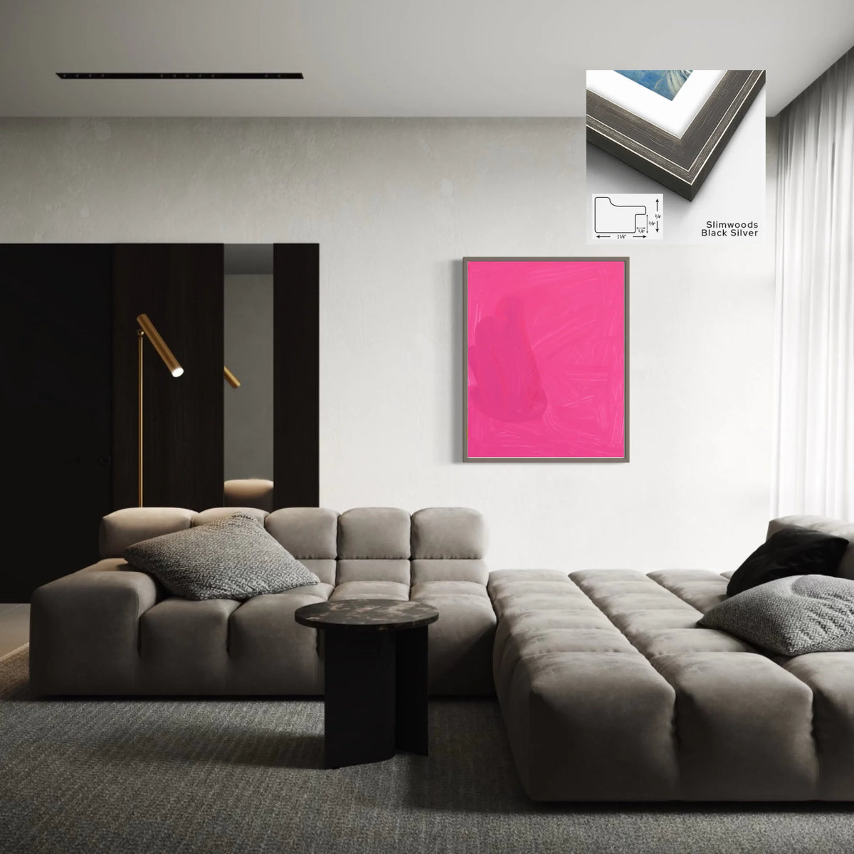 Slimwood Black Silver_36x45in