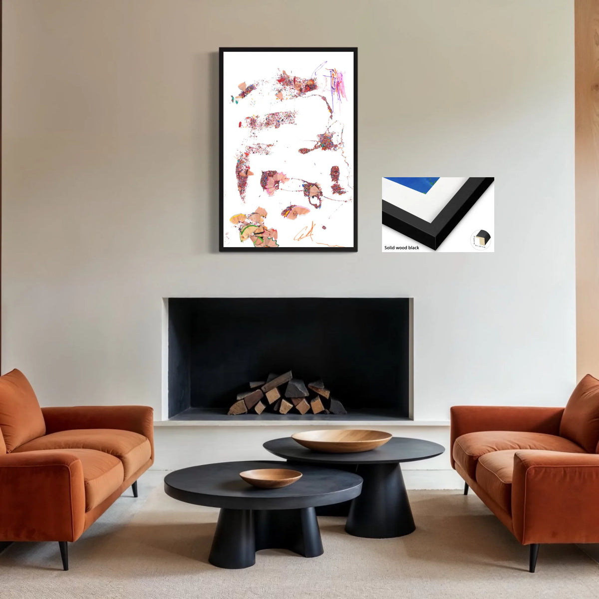 Canvas regular_solid wood black_1.25x0.875_30x45in