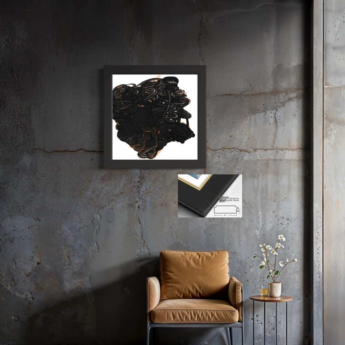 Canvas_Concerto black gold 3 x 0.875