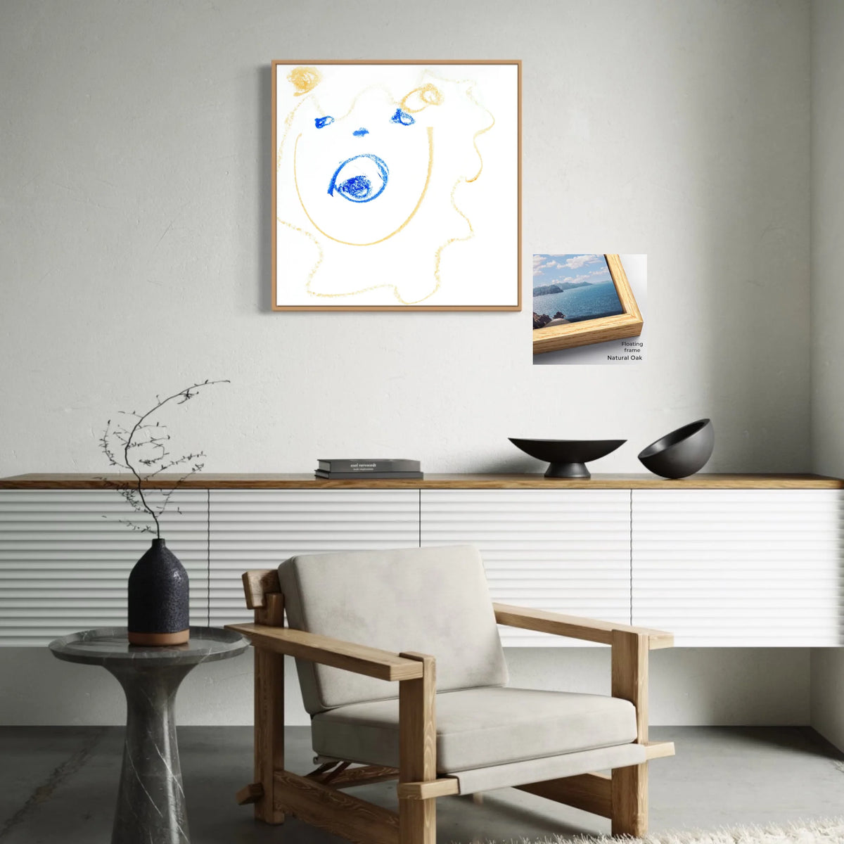 Canvas ratio 1 to 1_Floating_oak_CP-30x30-FO