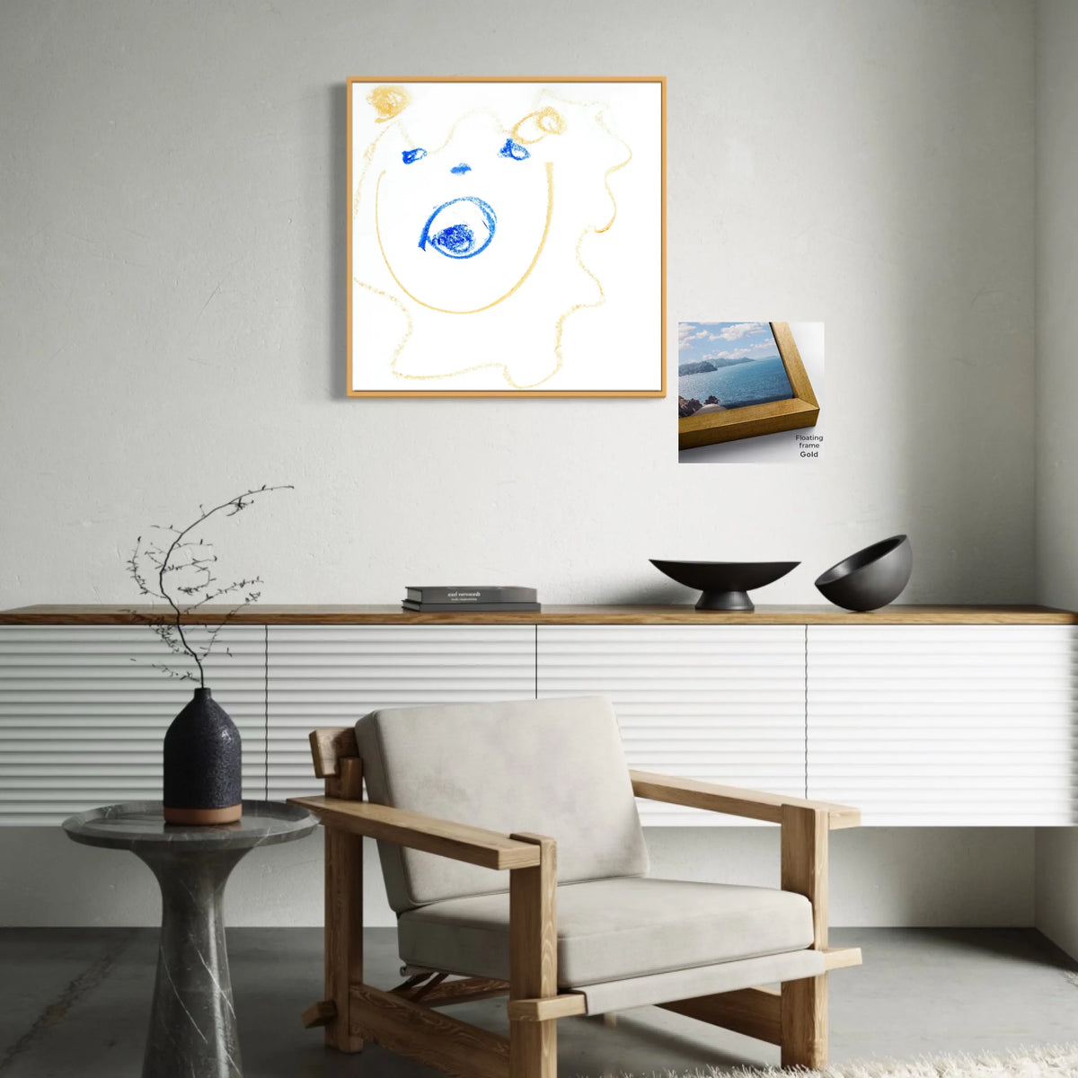 Canvas ratio 1 to 1_Floating_gold_CP-30x30-FG