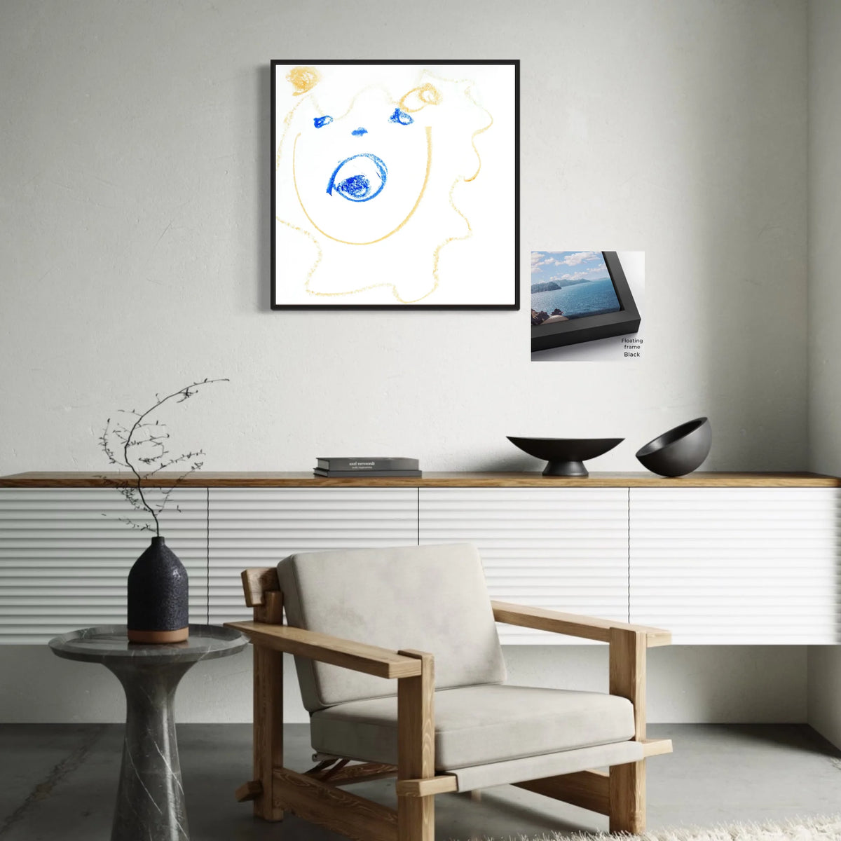Canvas ratio 1 to 1_Floating_black_CP-30x30-FB