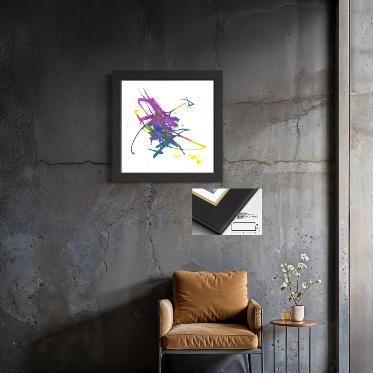 Canvas_Concerto black gold 3 x 0.875
