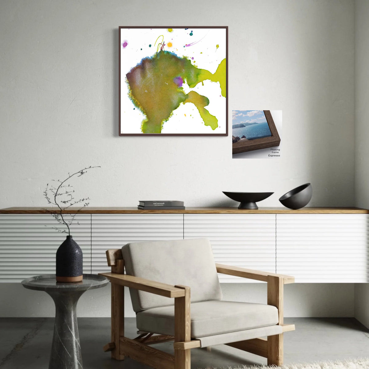 Canvas ratio 1 to 1_Floating_espresso_CP-30x30-FE