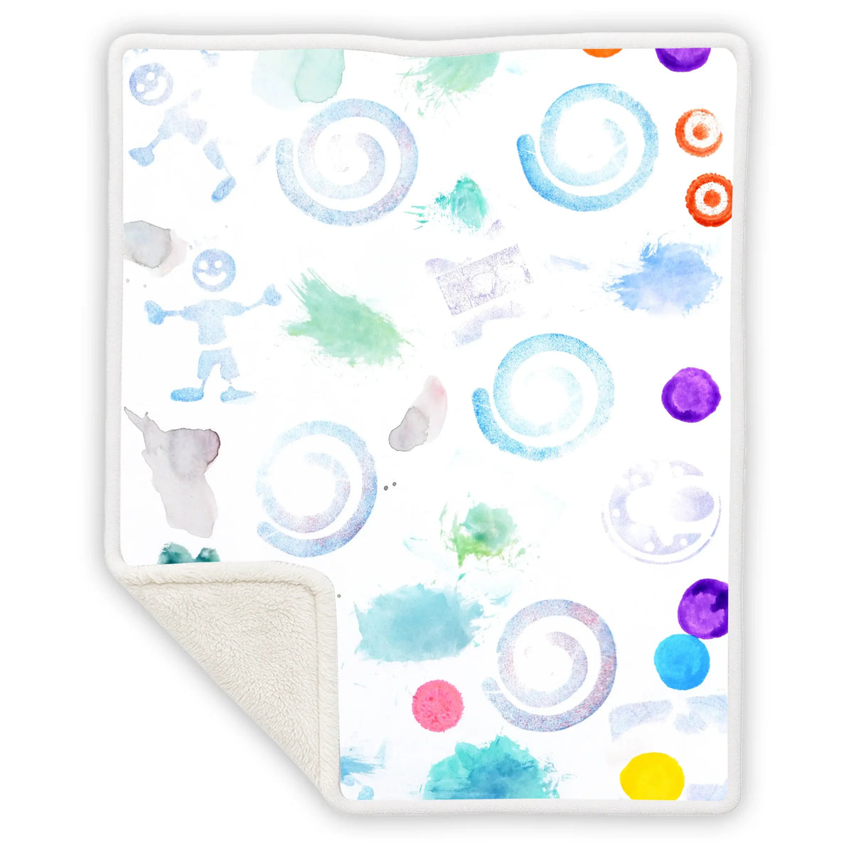 Sherpa fleece blanket A, Customizable, Spring26