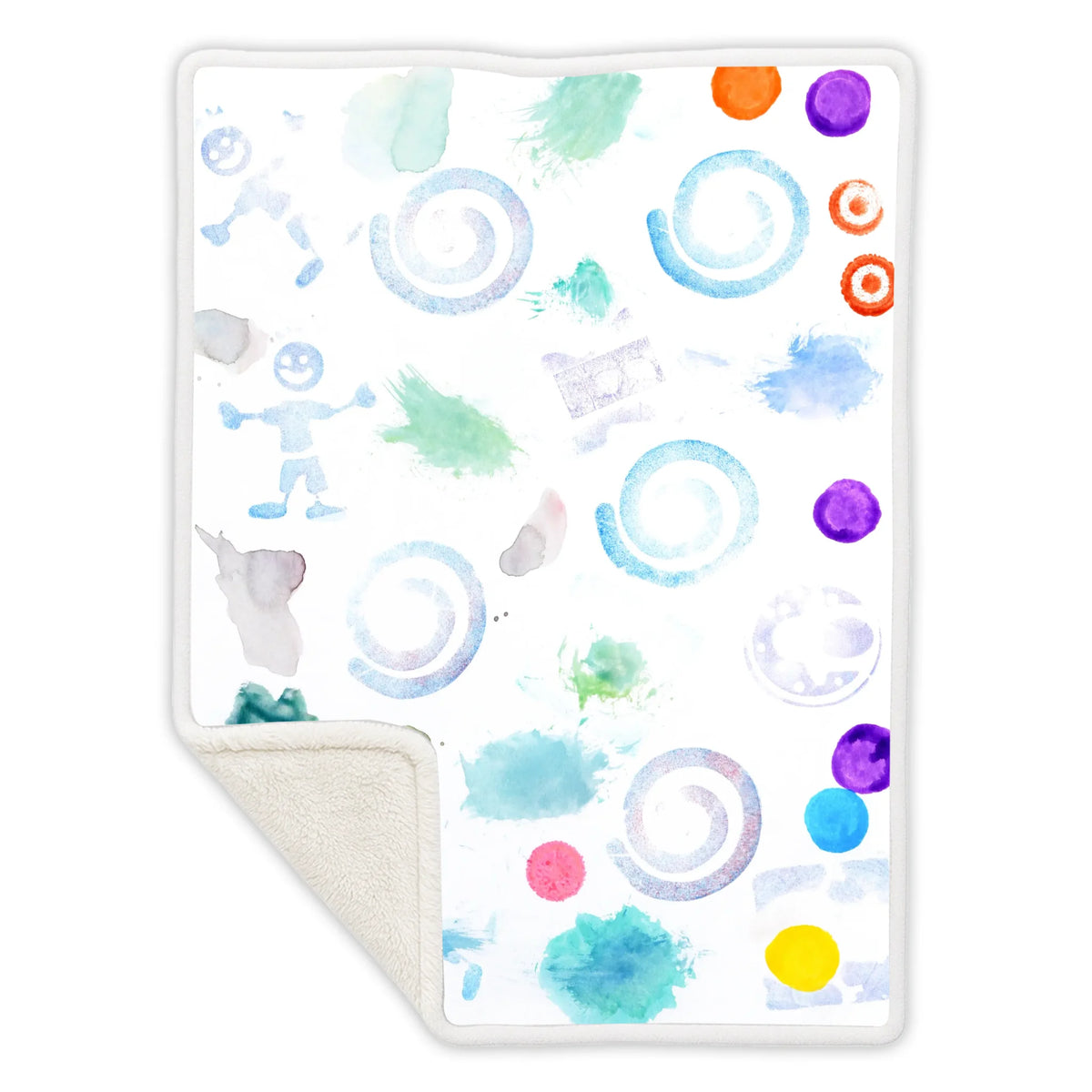 Sherpa fleece blanket A, Customizable, Spring26