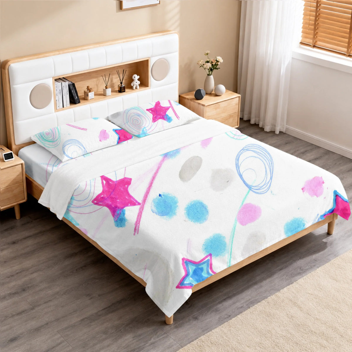 Bedding Set (Duvet cover, 2 pillow cases, and optional flat sheet), Customizable, Spring26