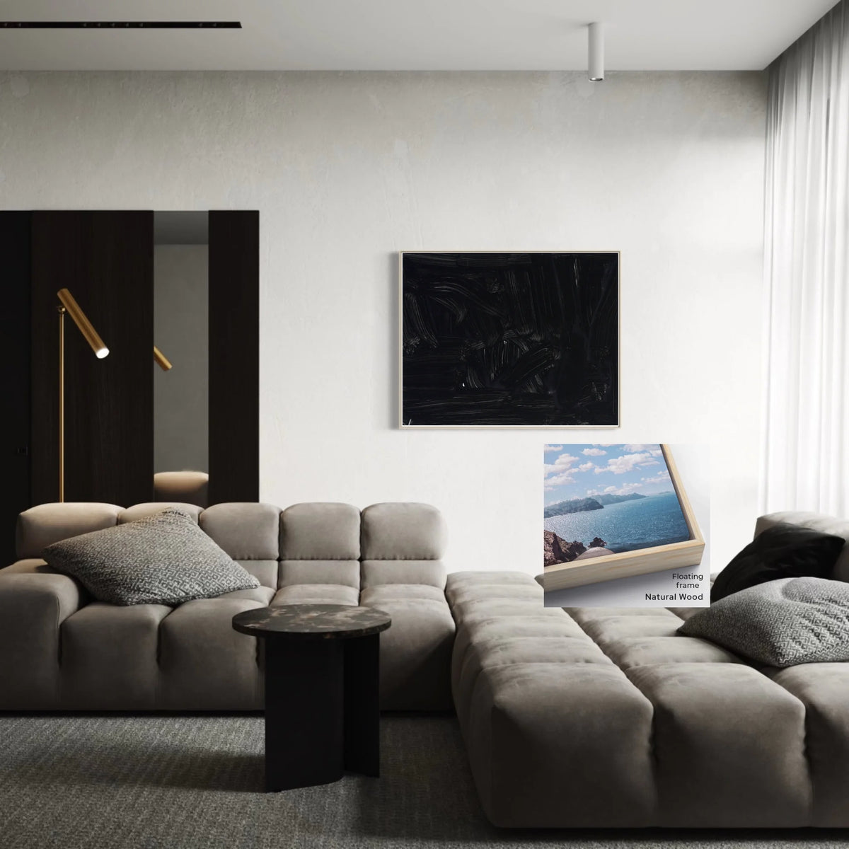Floating_framed canvas_Natural wood_R 5 to 4_CP-45x36x0.75-FNW