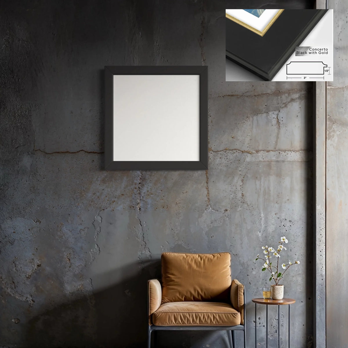Canvas_Concerto black gold 3 x 0.875
