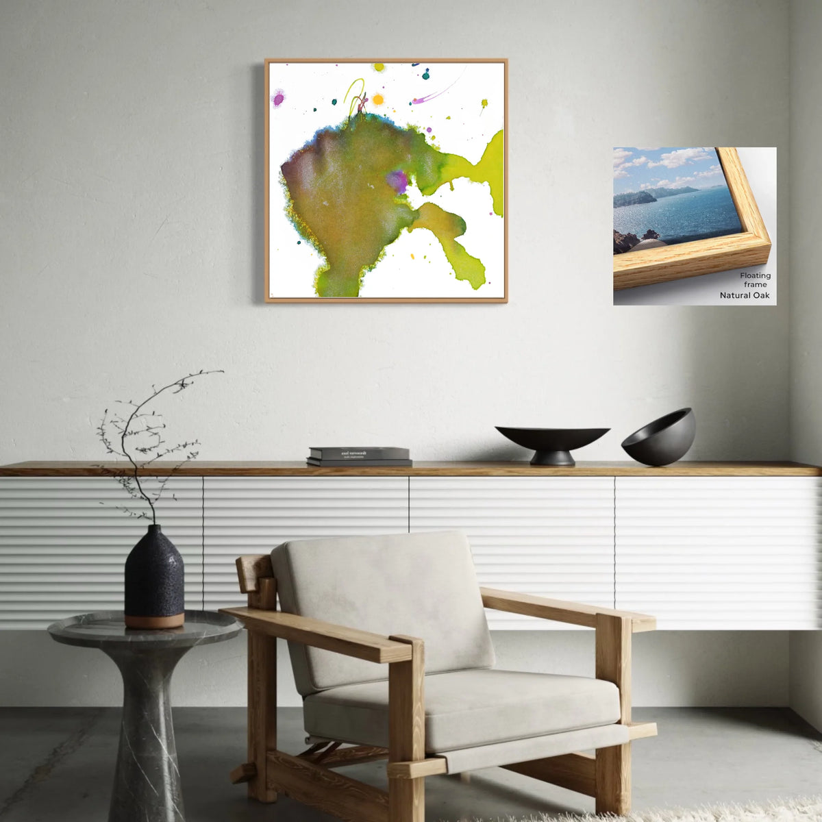 Canvas ratio 1 to 1_Floating_oak_CP-30x30-FO