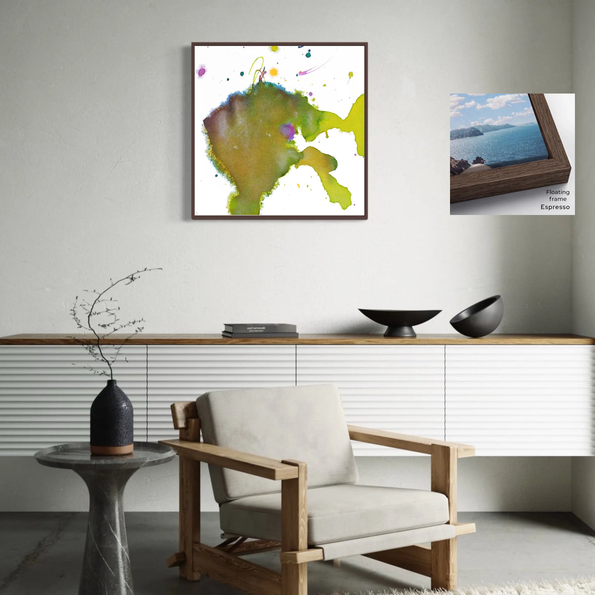 Canvas ratio 1 to 1_Floating_espresso_CP-30x30-FE