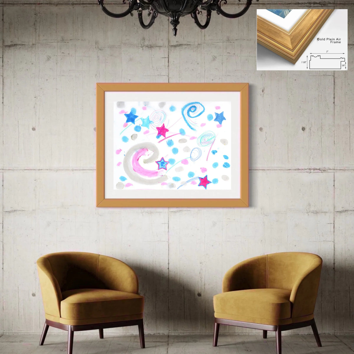 Plain air gold square