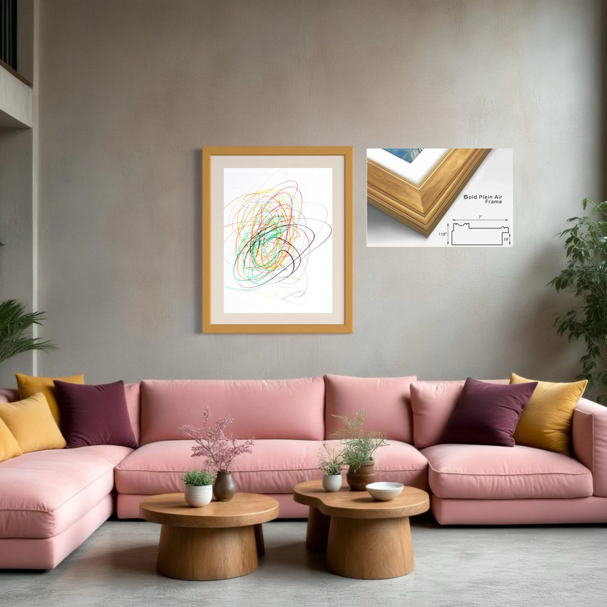 Paper prints_Plein air gold_off white matt 4%22_3x1_30x40in