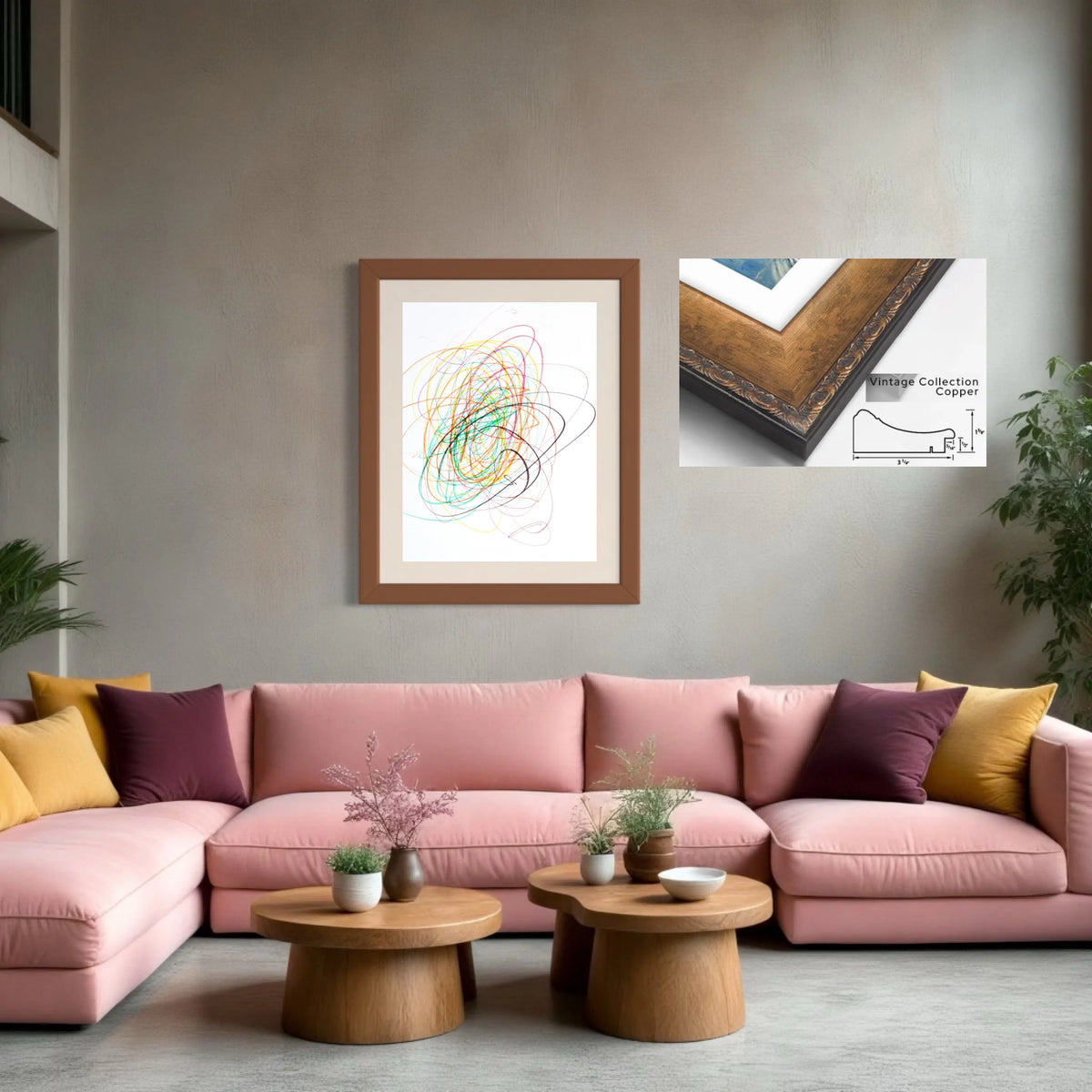 Paper prints_Vintage copper_off white matt 4%22_3.25x1.375_30x40in