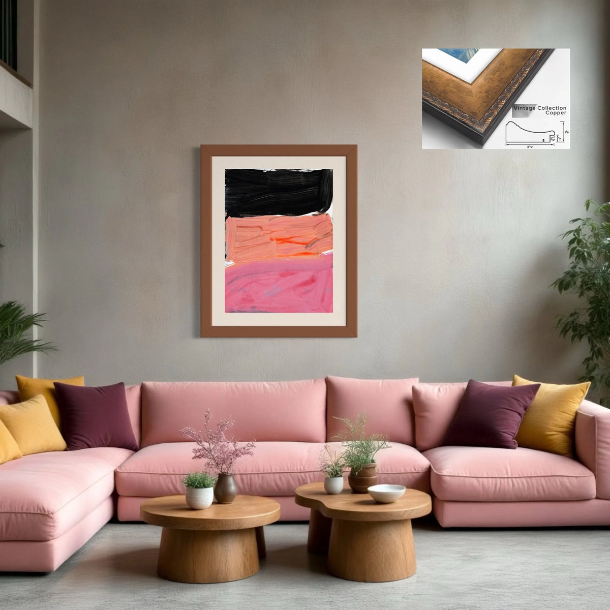 Paper prints_Vintage copper_off white matt 4%22_3.25x1.375_30x40in