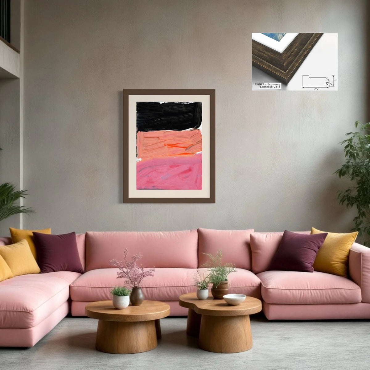 Paper prints_Plein air espresso_off white matt 4%22_2.56x1_30x40in